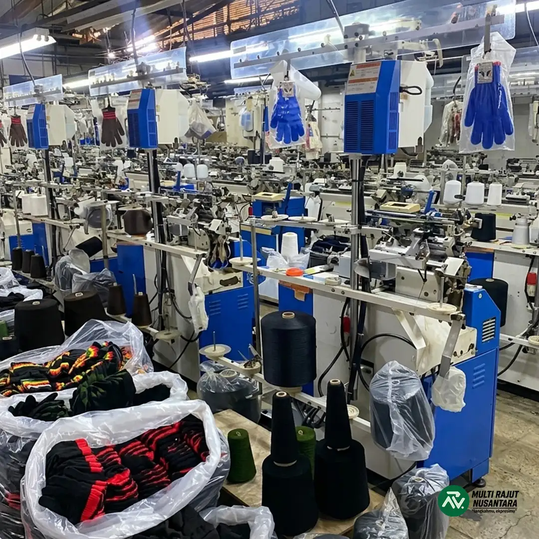 Gak Pakai Lama! Proses Cepat Mesin Rajut Sarung Tangan Otomatis Skala Industri