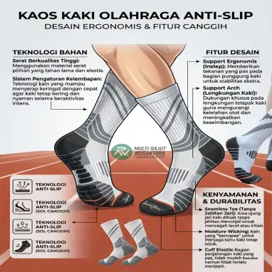 Kaos Kaki Olahraga Anti-Slip Performa Maksimal di Setiap Langkah